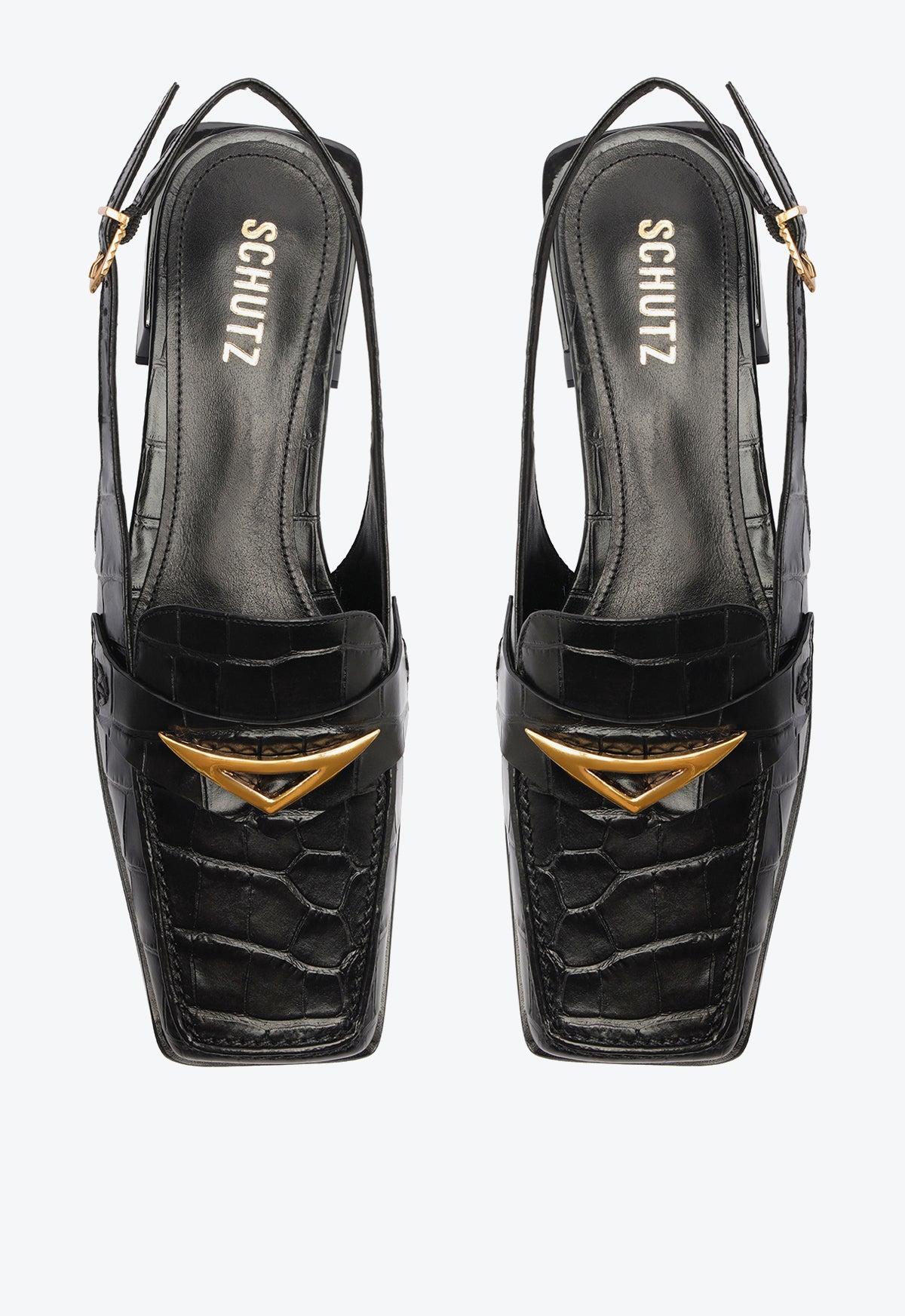 Arizona Sling Block Leather Pump Female Product Image