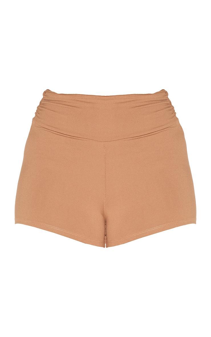 Shape Taupe Active Ruched Side High Waisted Biker Shorts Product Image