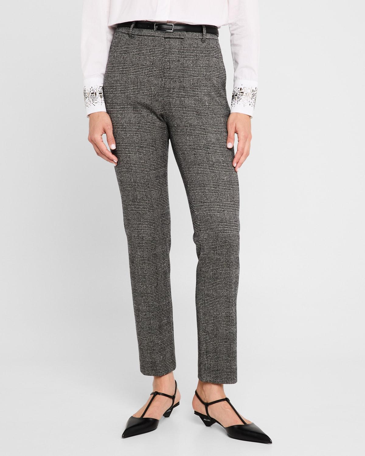 Ettore Double-Breasted Houndstooth Plaid Blazer Product Image