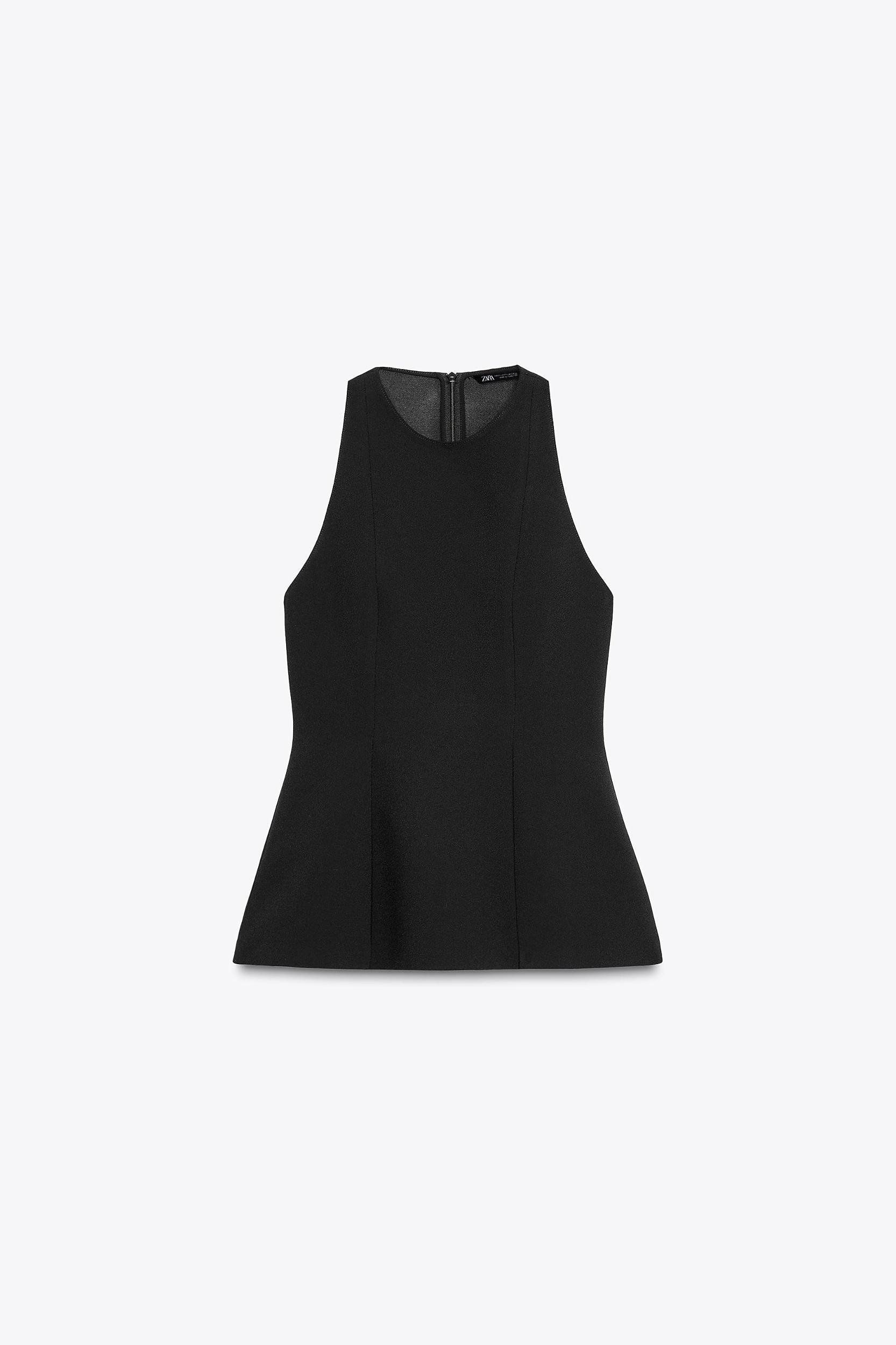 PLEATED HALTER TOP ZW COLLECTION Product Image