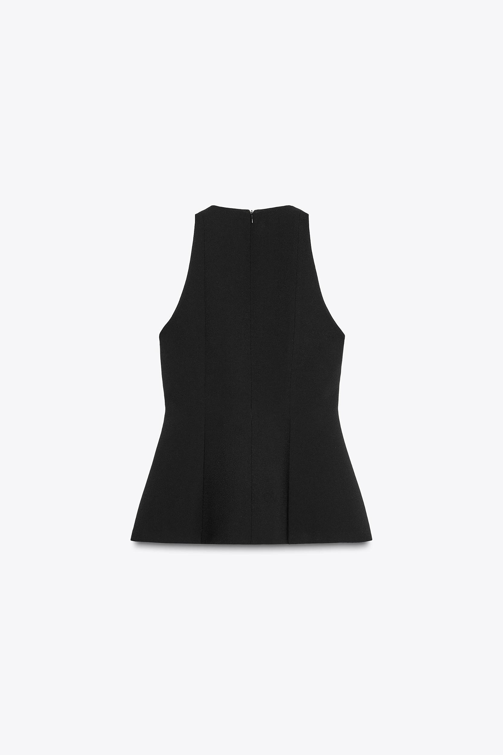 PLEATED HALTER TOP ZW COLLECTION Product Image