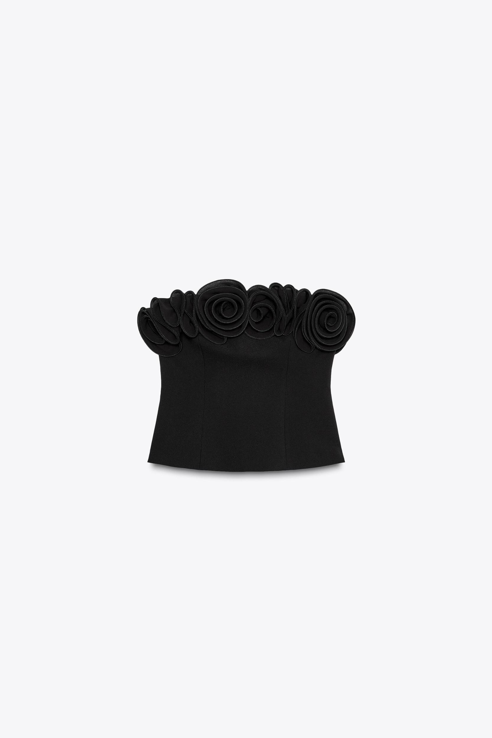 FLORAL STRAPLESS TOP Product Image