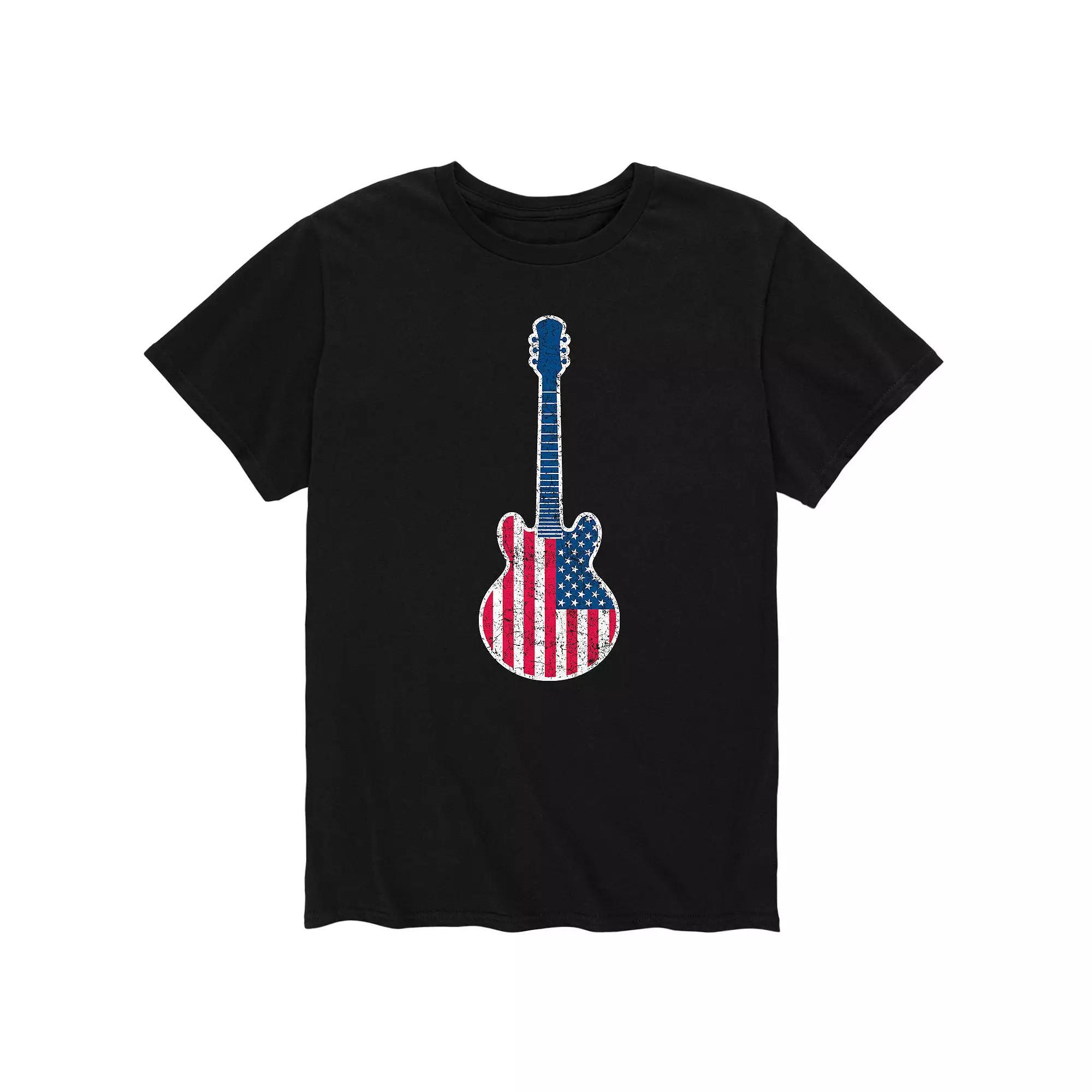 Mens Guitar Flag Fill USA Tee Product Image