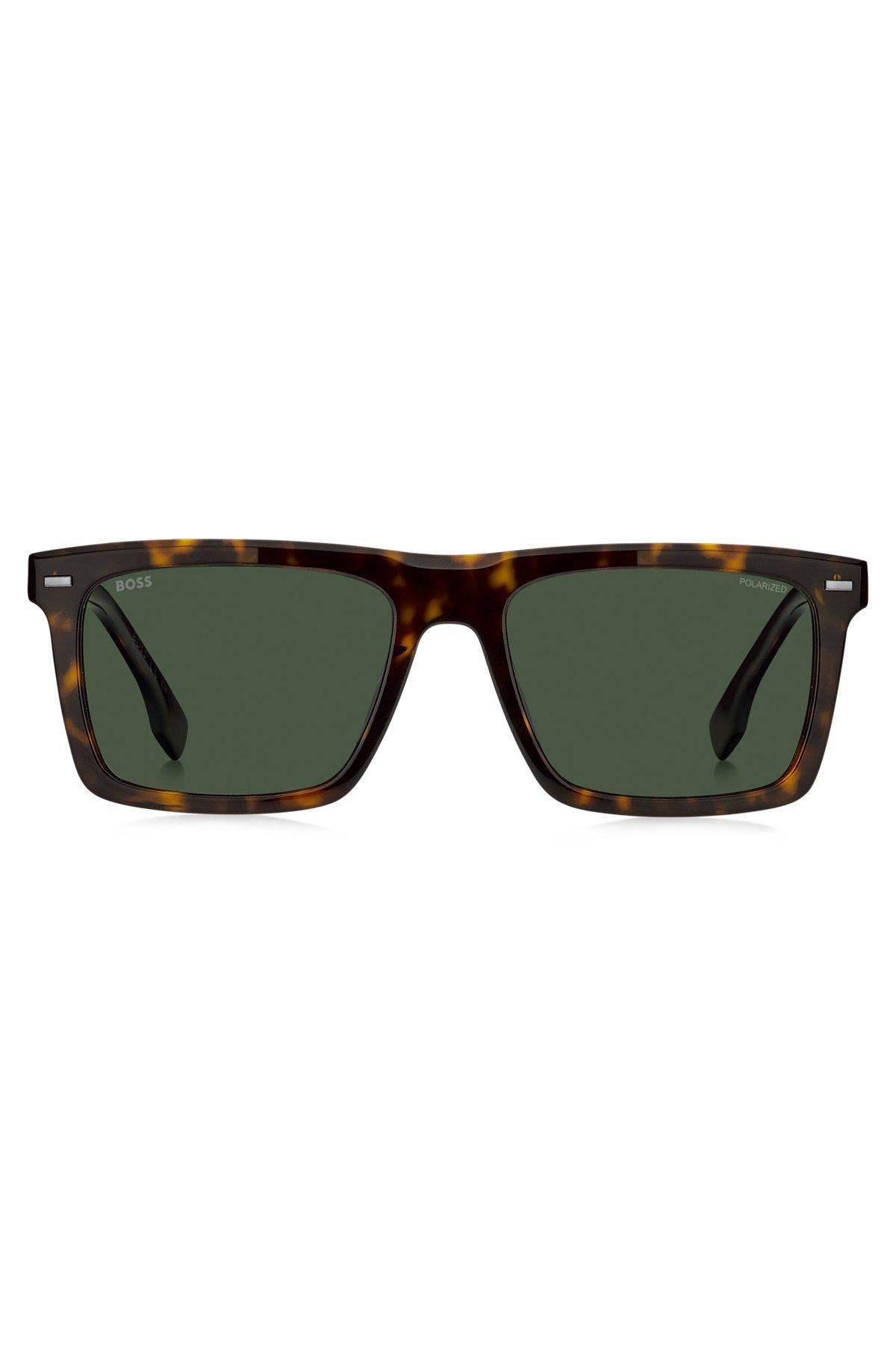 Havana-acetate sunglasses with carbon-fiber temples Product Image