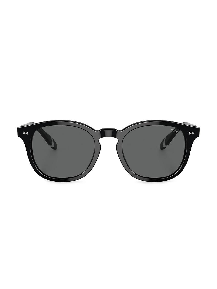 Mens 52MM Round Sunglasses Product Image