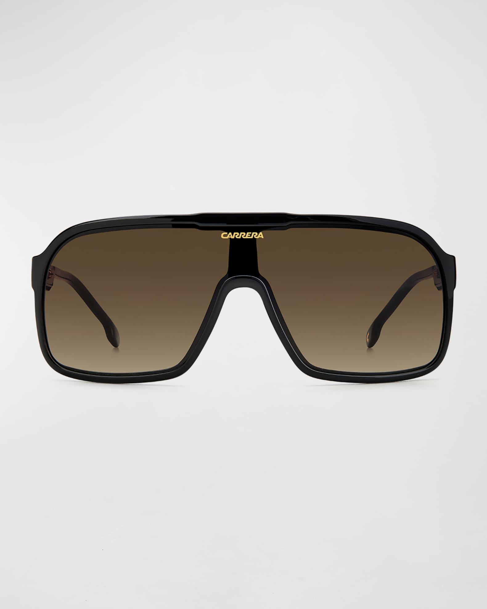 Men's Logo Gradient Lens Shield Sunglasses Product Image