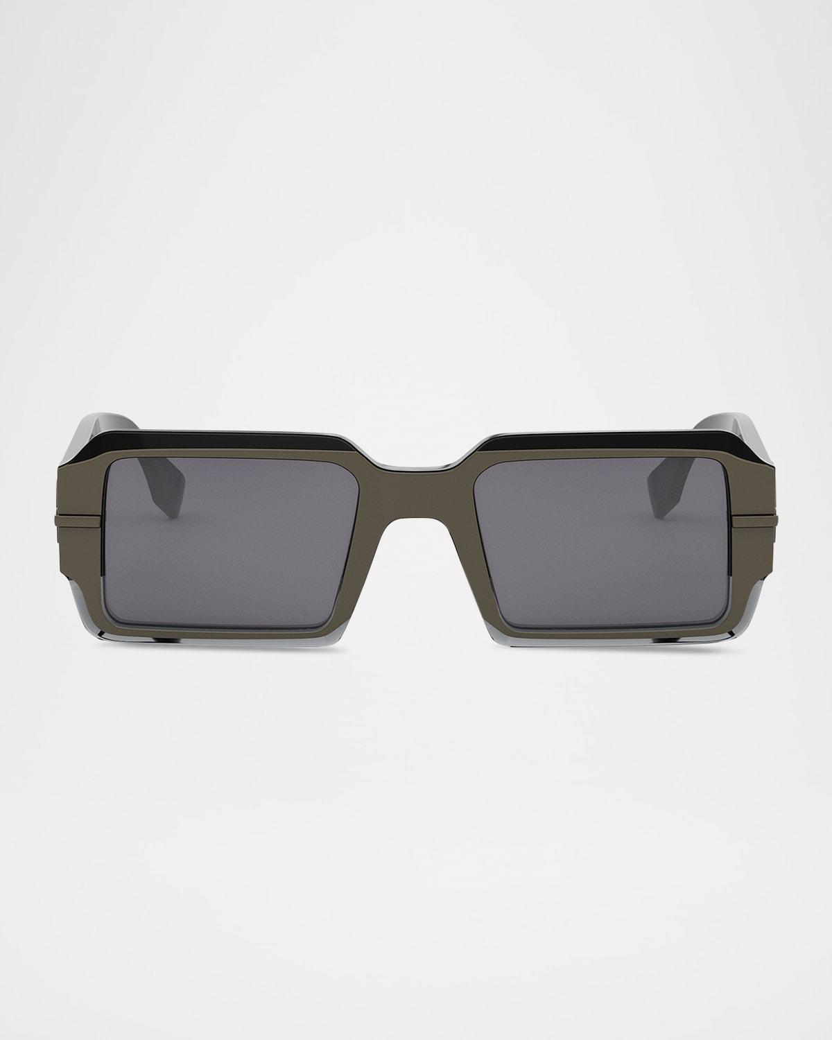 Mens Fendigraphy Acetate Rectangle Sunglasses Product Image