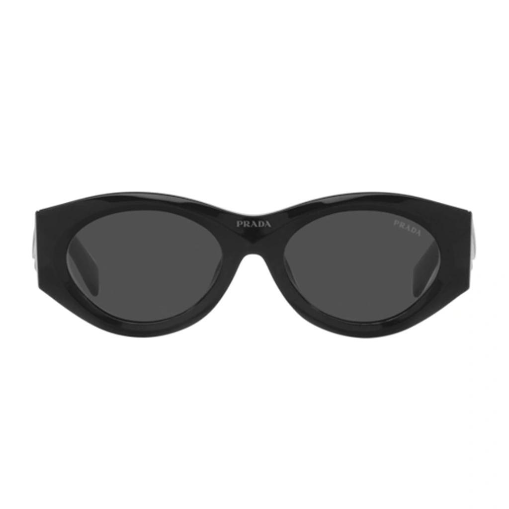PRADA Pr 20zs 1ab5s0 53mm Womens Oval Sunglasses In Black Product Image