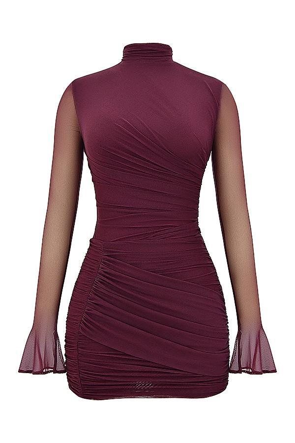 Lucasta Mulberry Gathered Mini Dress Product Image