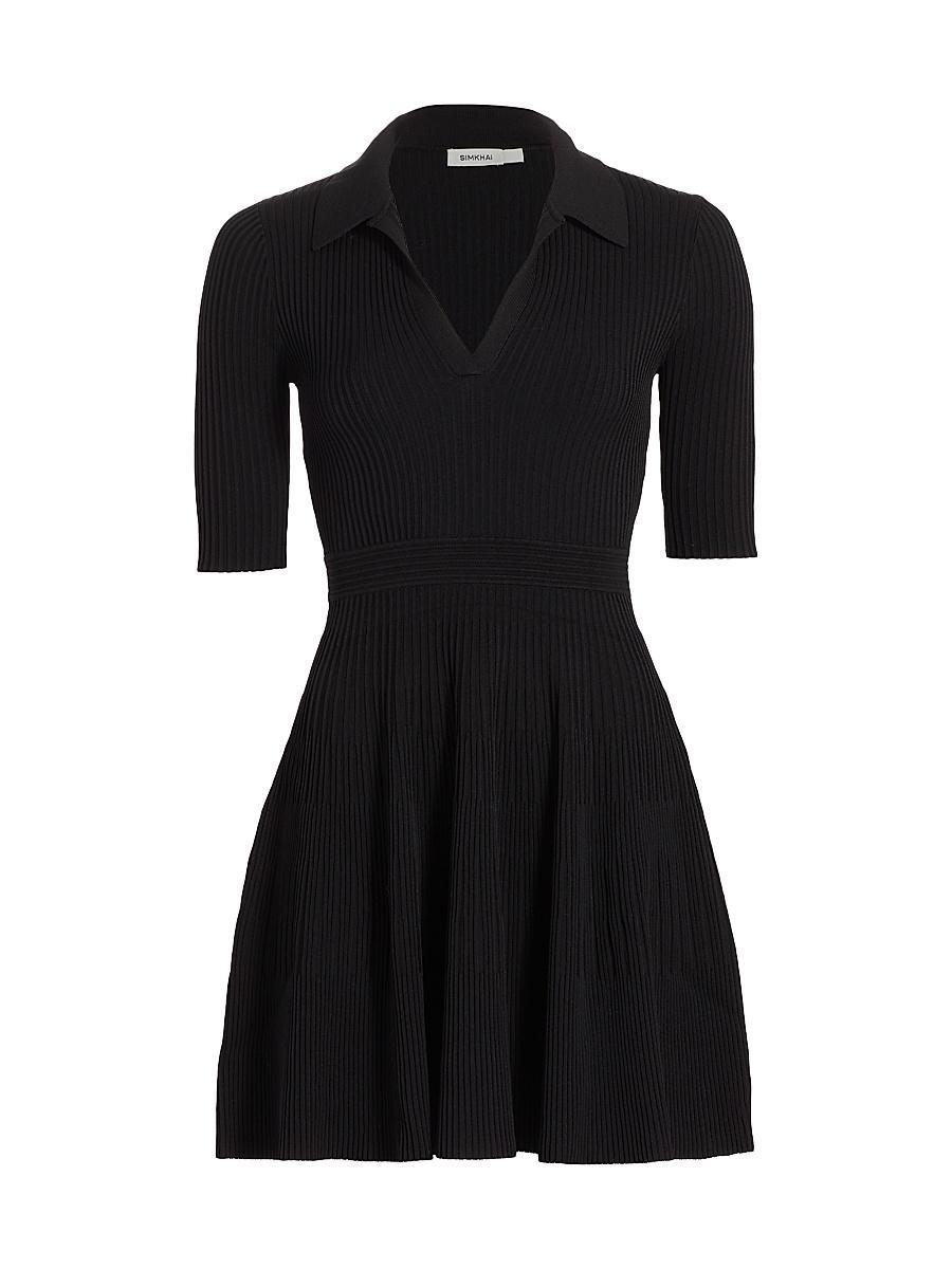 Womens Patricia Ribbed Polo Minidress Product Image