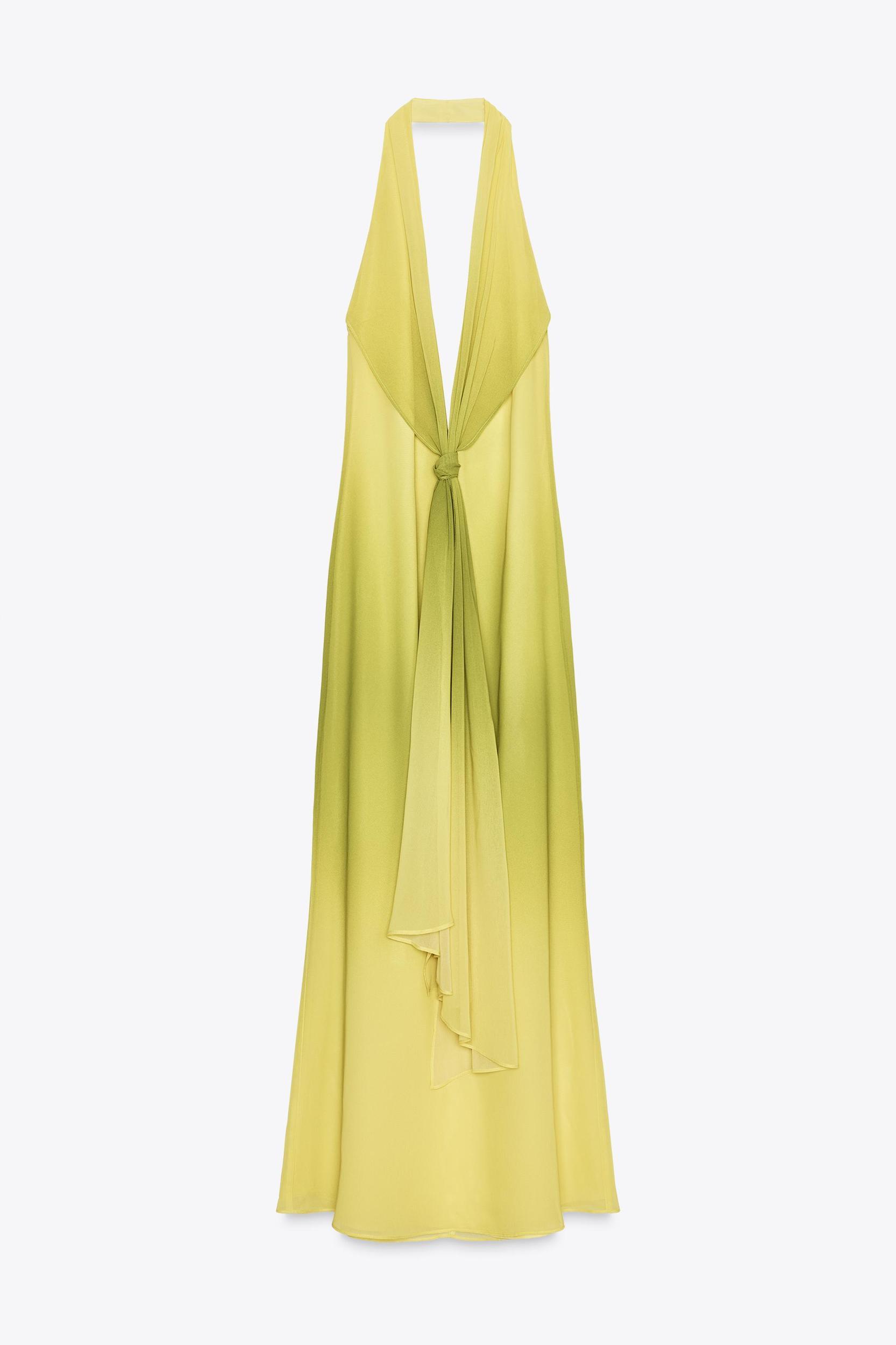 PRINTED KNOT LONG DRESS Product Image