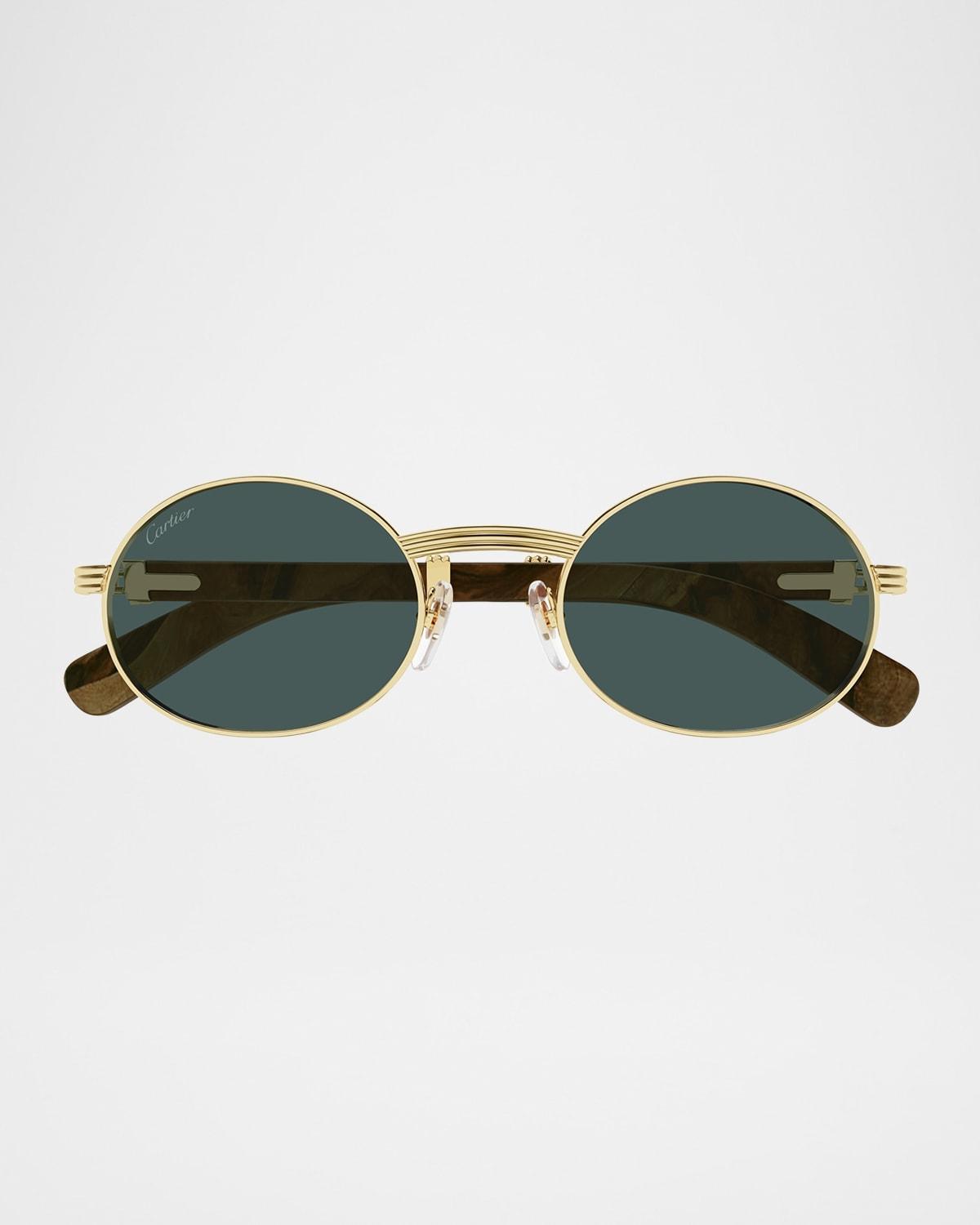 Mens Metal Round Sunglasses Product Image