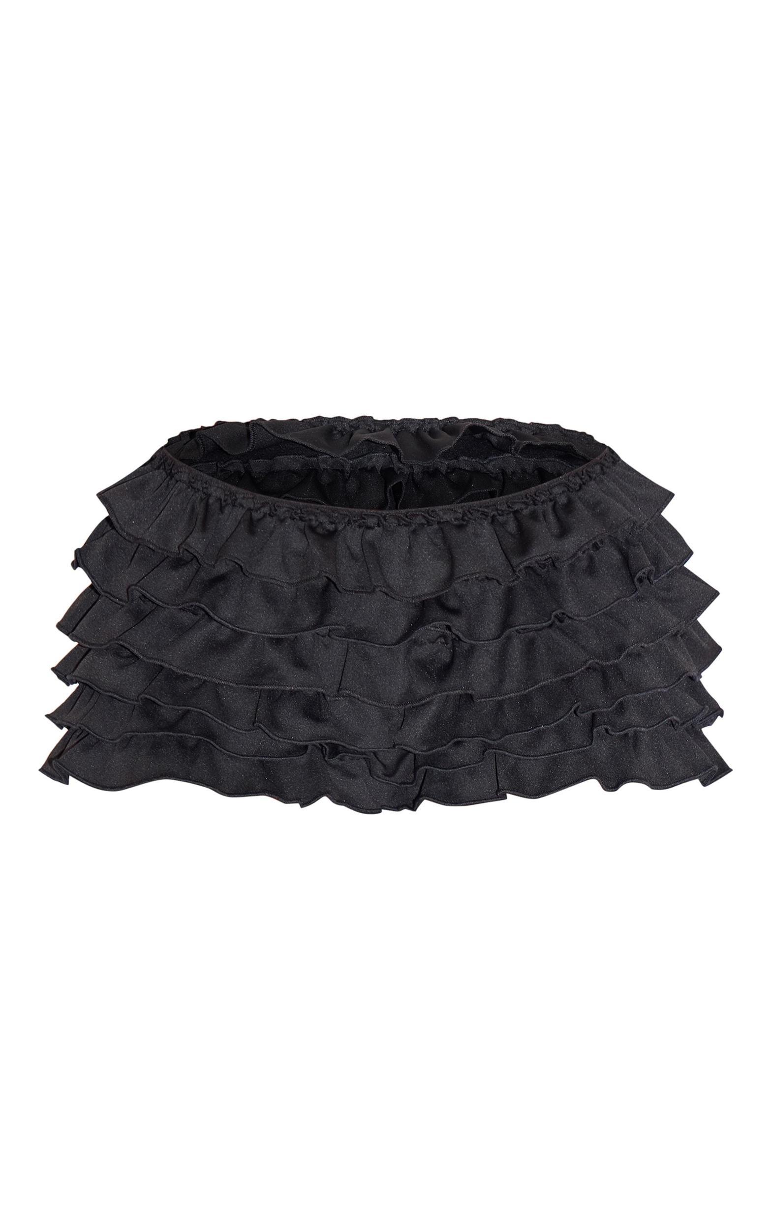Black Extreme Frilly Bloomer Shorts Product Image
