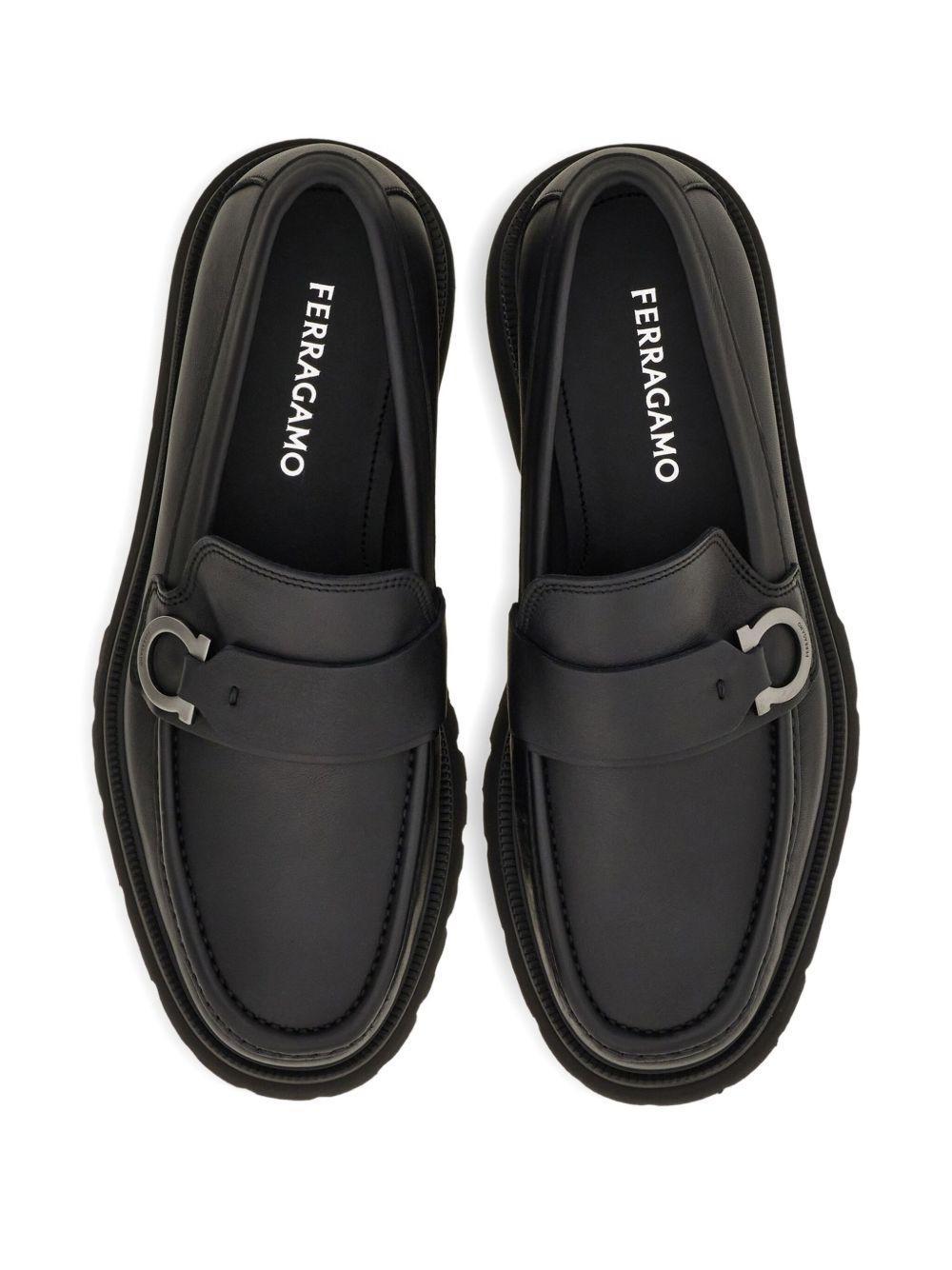Gancini leather loafers Product Image