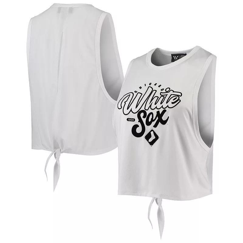 Women's The Wild Collective White Chicago White Sox Open Back Twist-Tie Tank Top, Size: XL Product Image