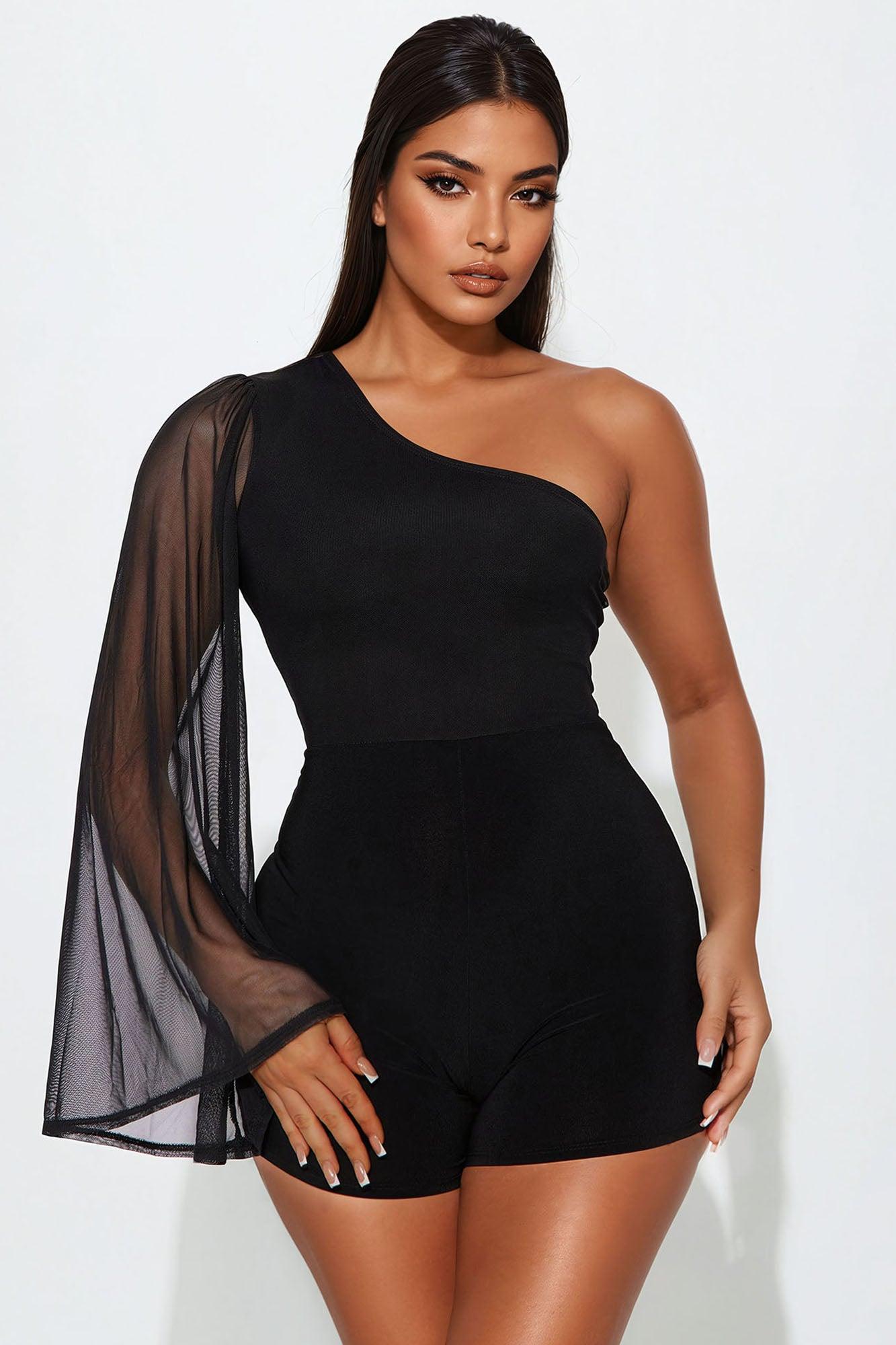 Brand New Day Romper - Black Product Image