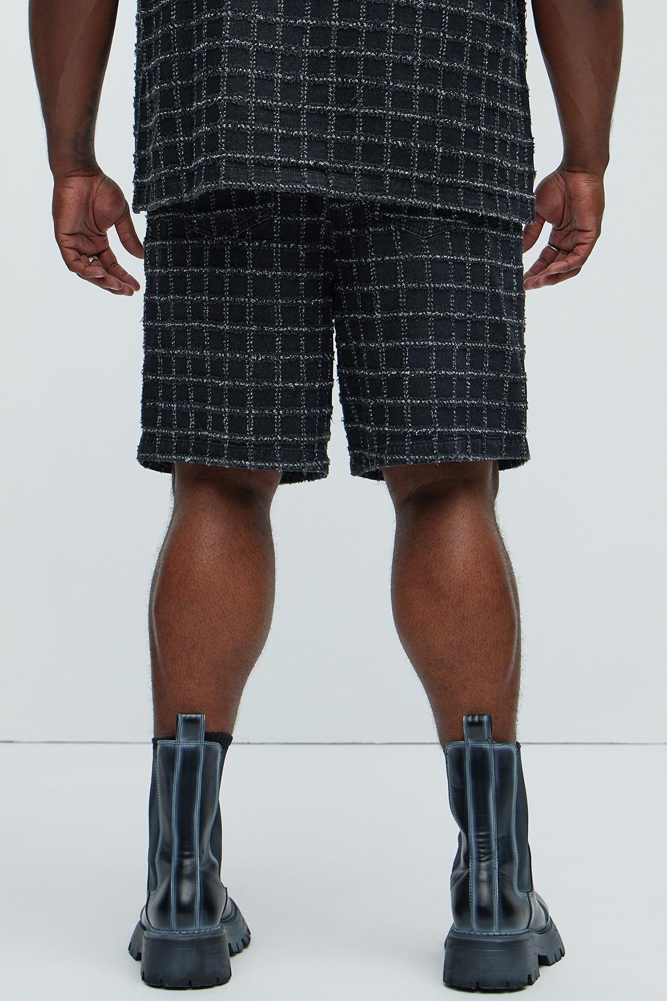 Saturday Morning Distressed Denim Shorts - Black Product Image