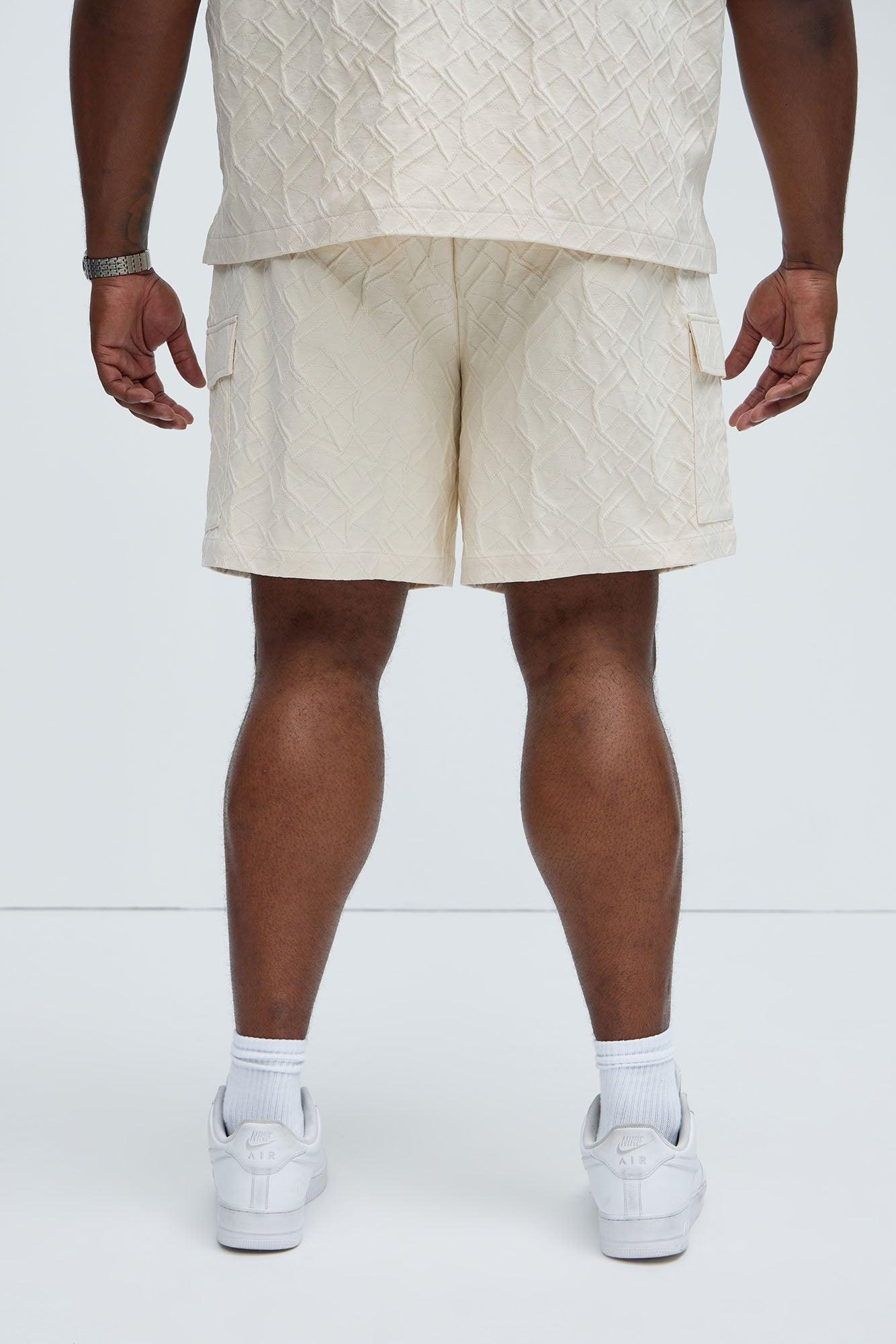 Gerrish Textured Shorts - Cream Product Image