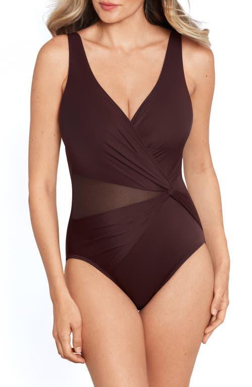 Womens Illusion Circe V-Neck One-Piece Swimsuit Product Image