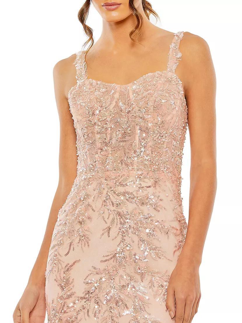 Embellished Tulle Corset Trumpet Gown Product Image