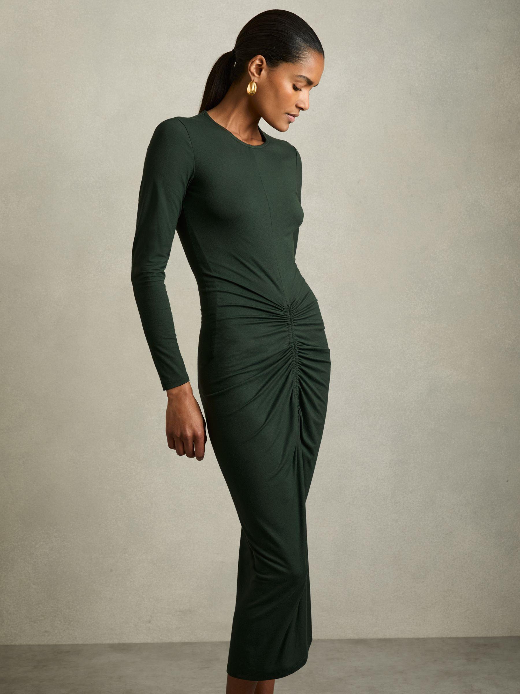 Petite Wool-Blend Wide-Leg Pinstripe Trousers in Grey Product Image
