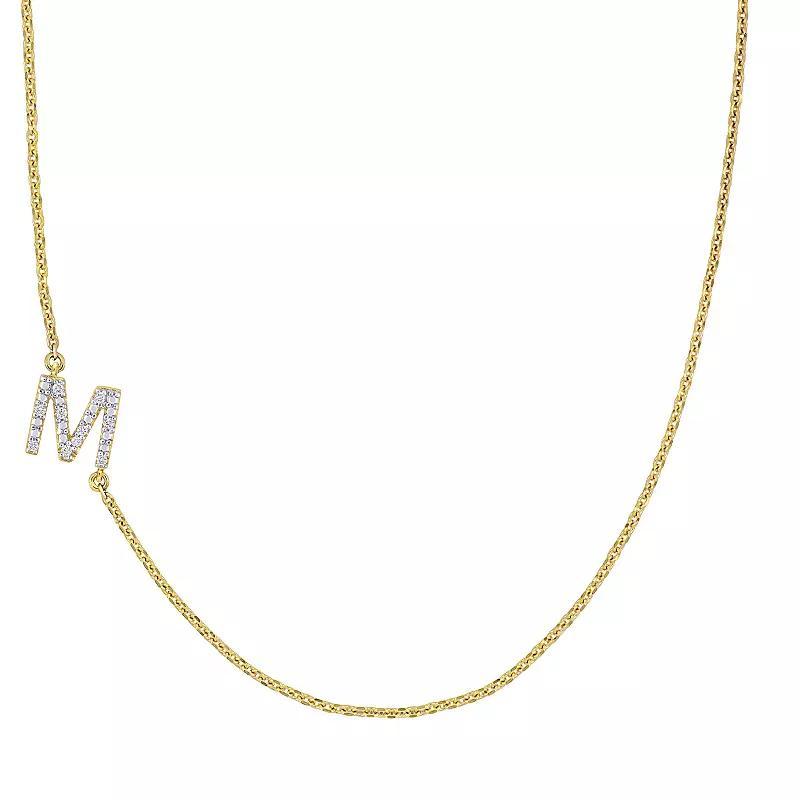 Stella Grace 14k Gold Diamond Accent Initial Necklace, Women's, Size: 18" Product Image