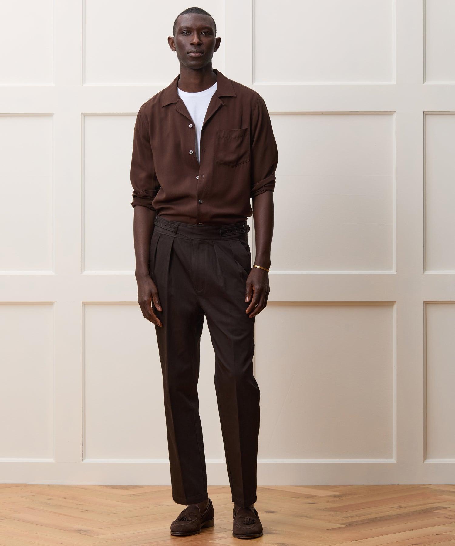Italian Lightweight Cotton Gurkha Trouser Product Image
