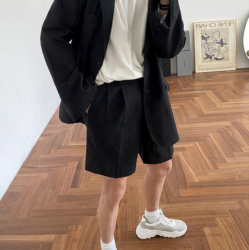 RT No. 1715 LINEN PLEATED SHORTS Product Image