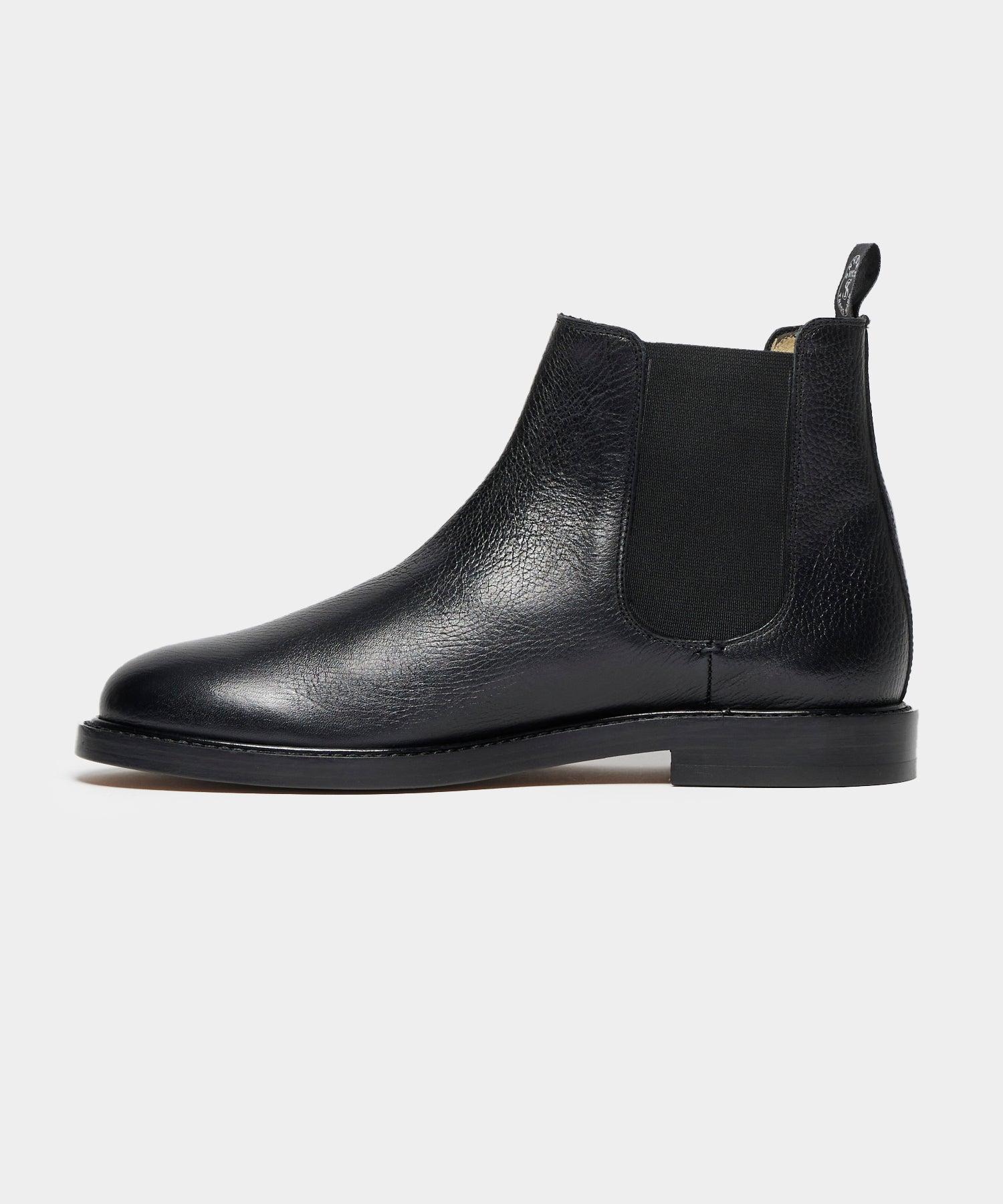 Leather Chelsea Boot in Black Product Image