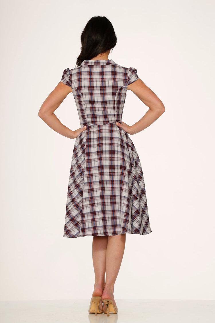 Brown Plaid Swing Dress Product Image