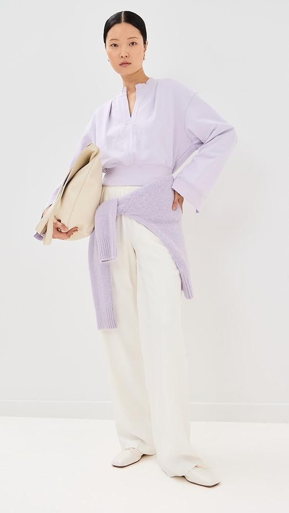 3.1 Phillip Lim Cropped Sweatshirt with Inseam Snaps | Shopbop Product Image