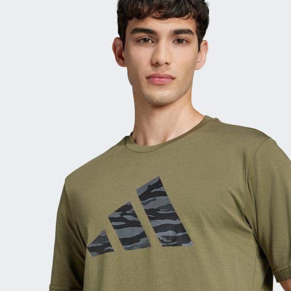 adidas Codes Camo Graphic Tee Olive Strata 2XL Mens Product Image