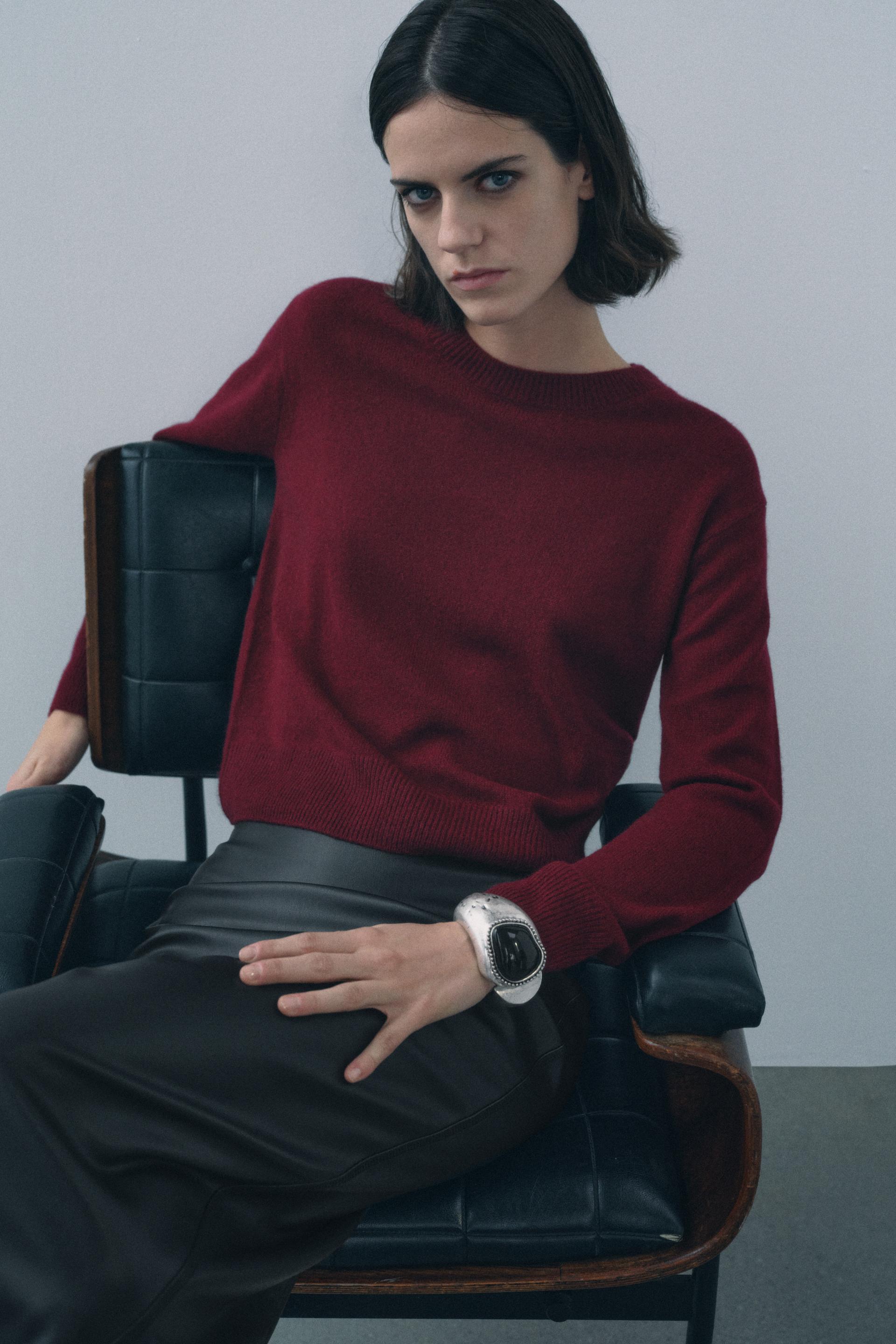 BASIC 100% CASHMERE SWEATER Product Image