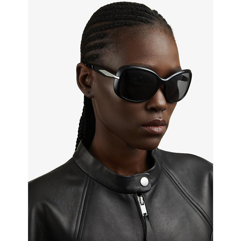 PRADA Womens  Pr 04zs Square-frame Acetate Sunglasses In Black Product Image