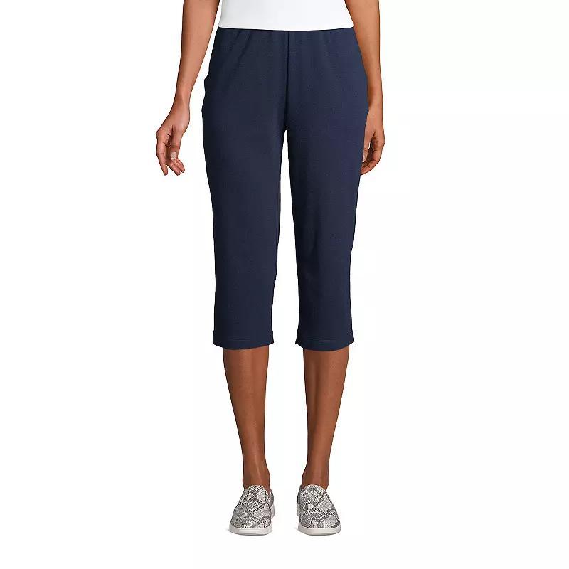 Women's Lands' End Sport High Waist Pull-On Capri Pants, Size: XL Tall, Black Product Image