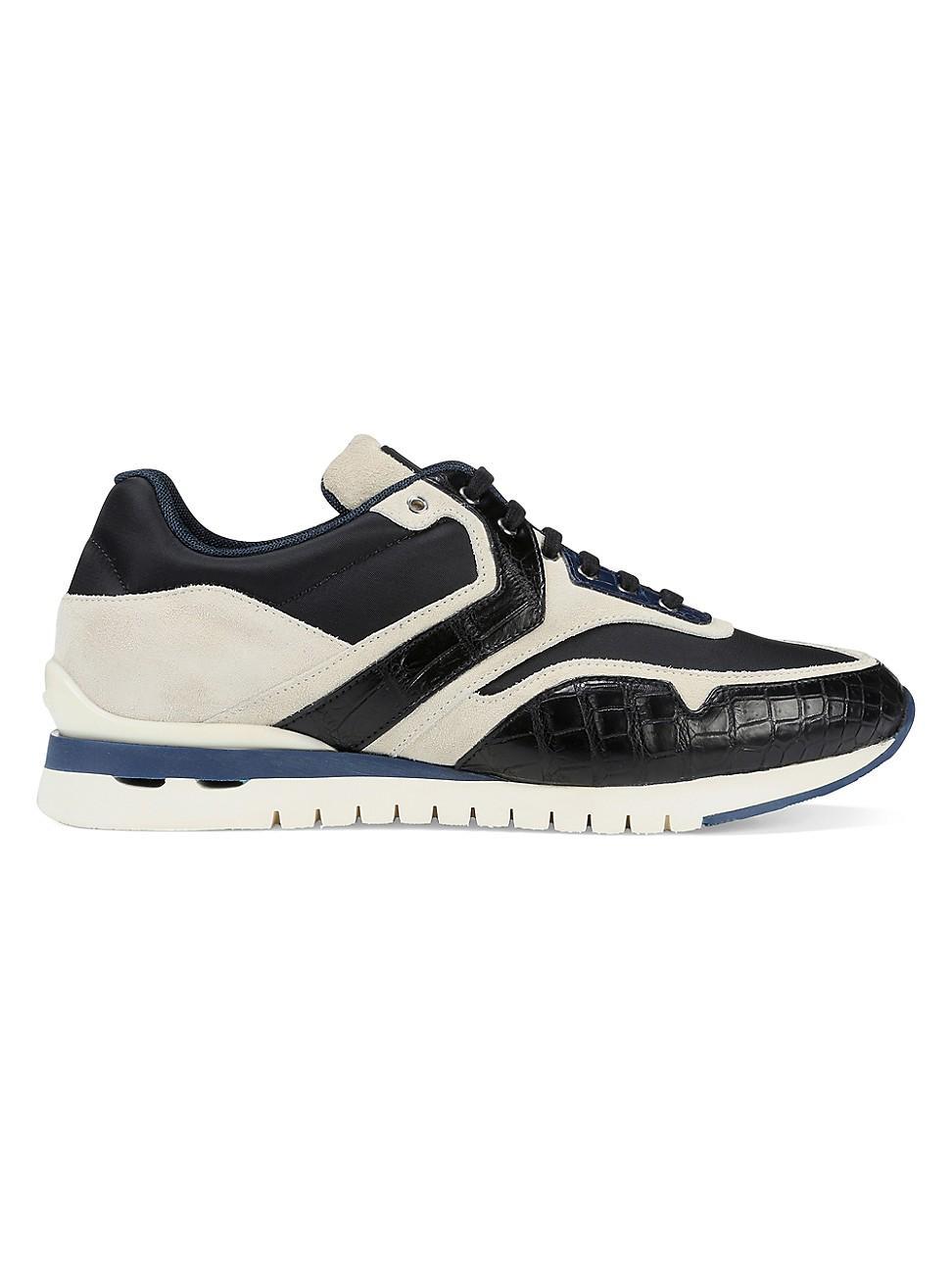 Mens Crocodile Leather Sneakers Product Image