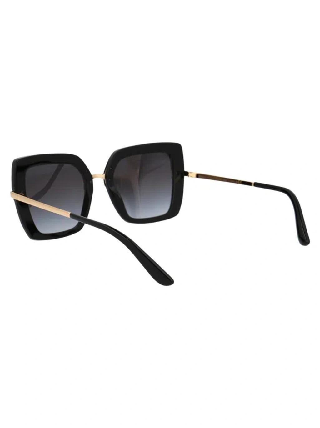DOLCE & GABBANA Womens Black Dg4373 Square-frame Acetate Sunglasses In Light Grey Gradient Black Product Image