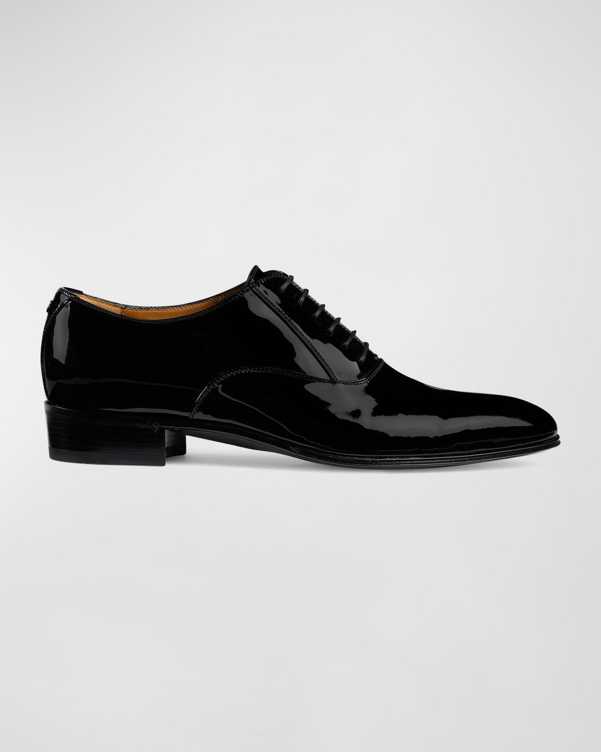 Ferragamo Mens Denzel Patent Leather Oxford Shoes Product Image