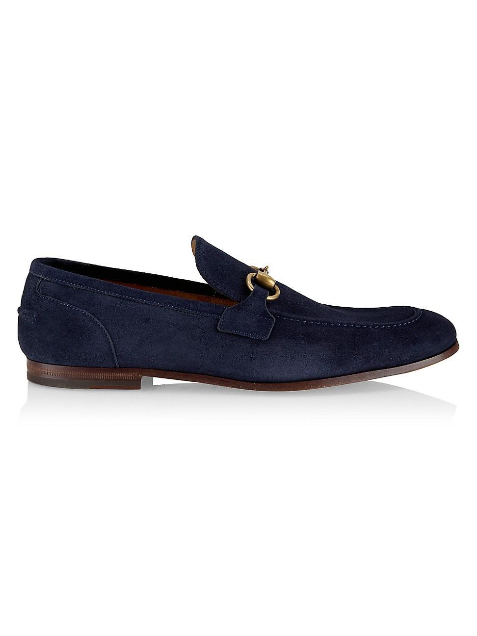 Ferragamo Mens Bloom Leather Loafers Product Image