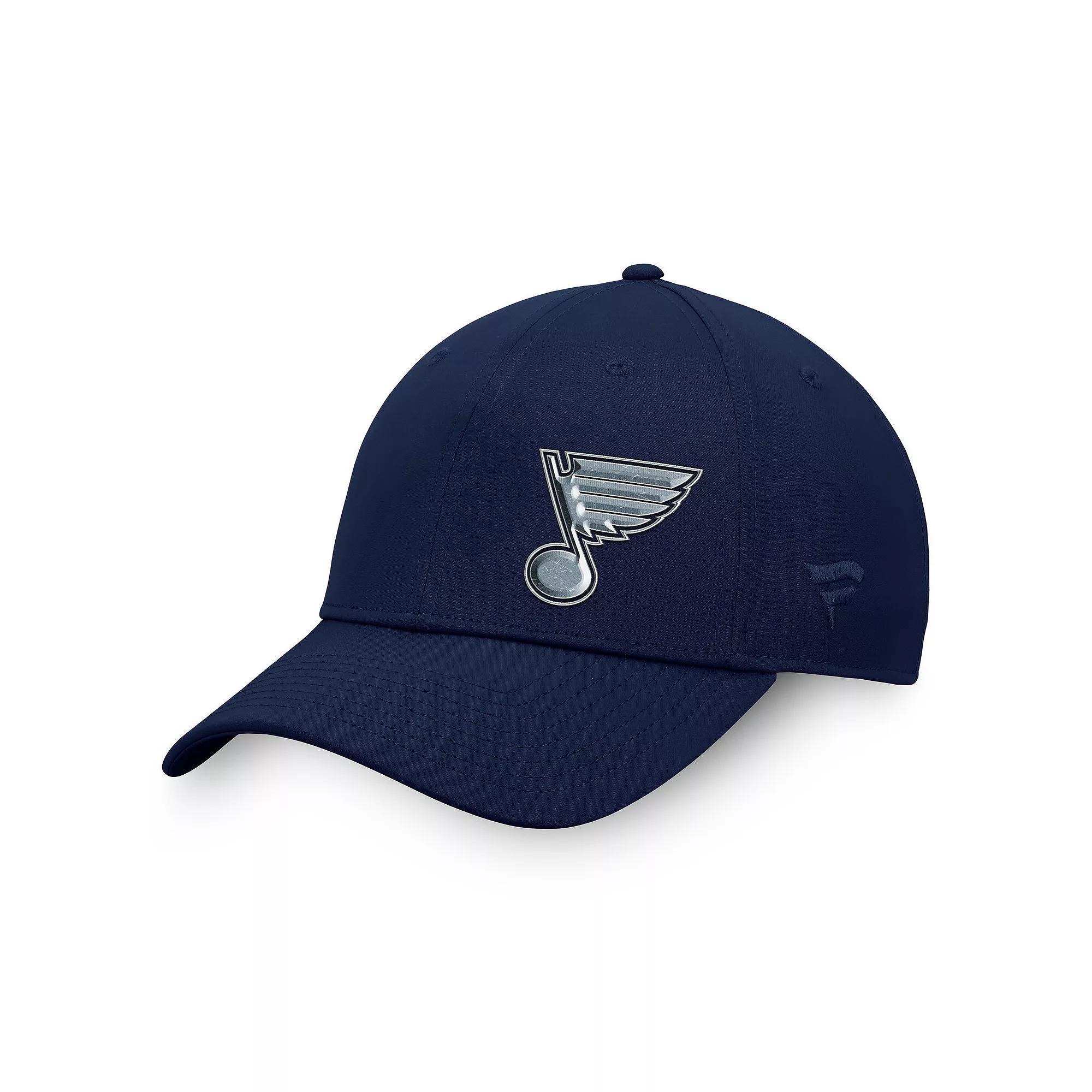 Men's Fanatics Branded  Navy St. Louis Blues Authentic Pro Road Side Logo Adjustable Hat Product Image