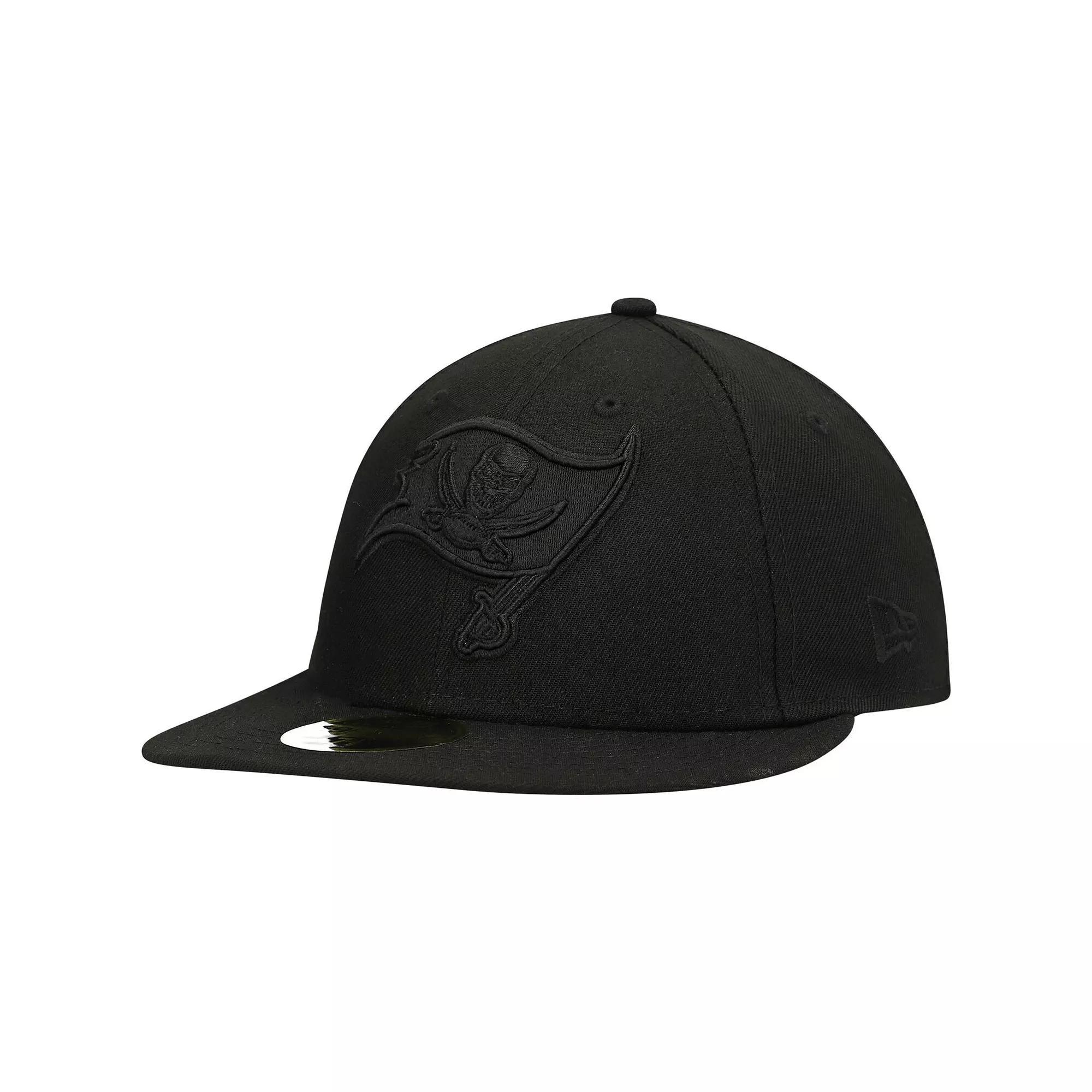 Mens New Era Black Tampa Bay Buccaneers Black Low Profile 59FIFTY II Fitted Hat Product Image