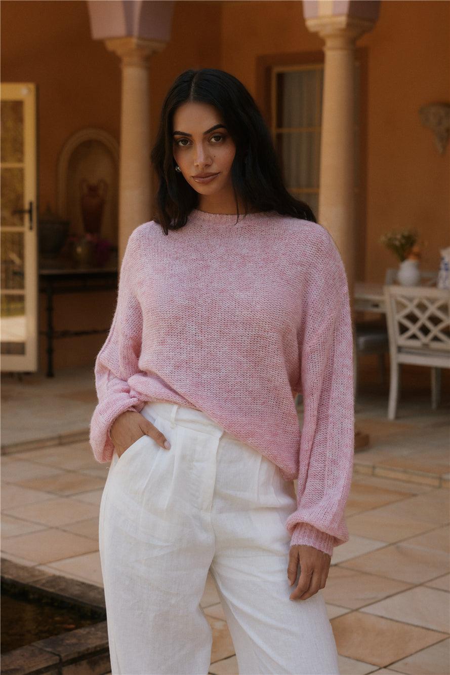 Mikale Knit Jumper Pink Product Image