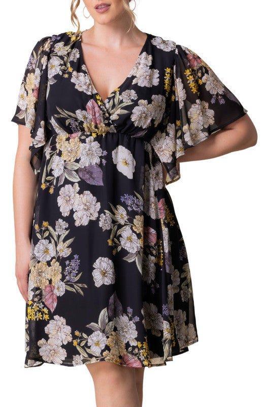 Florence Flutter Sleeve Dress - Plus Product Image