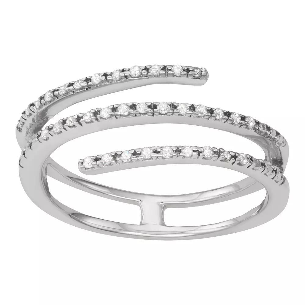 Jewelexcess Sterling Silver 1/10 Carat T.W. Diamond Fashion Ring, Women's, Size: 7 Product Image