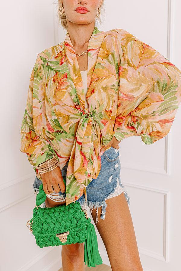 Tropical Bungalow Chiffon Front Tie Overlay Product Image