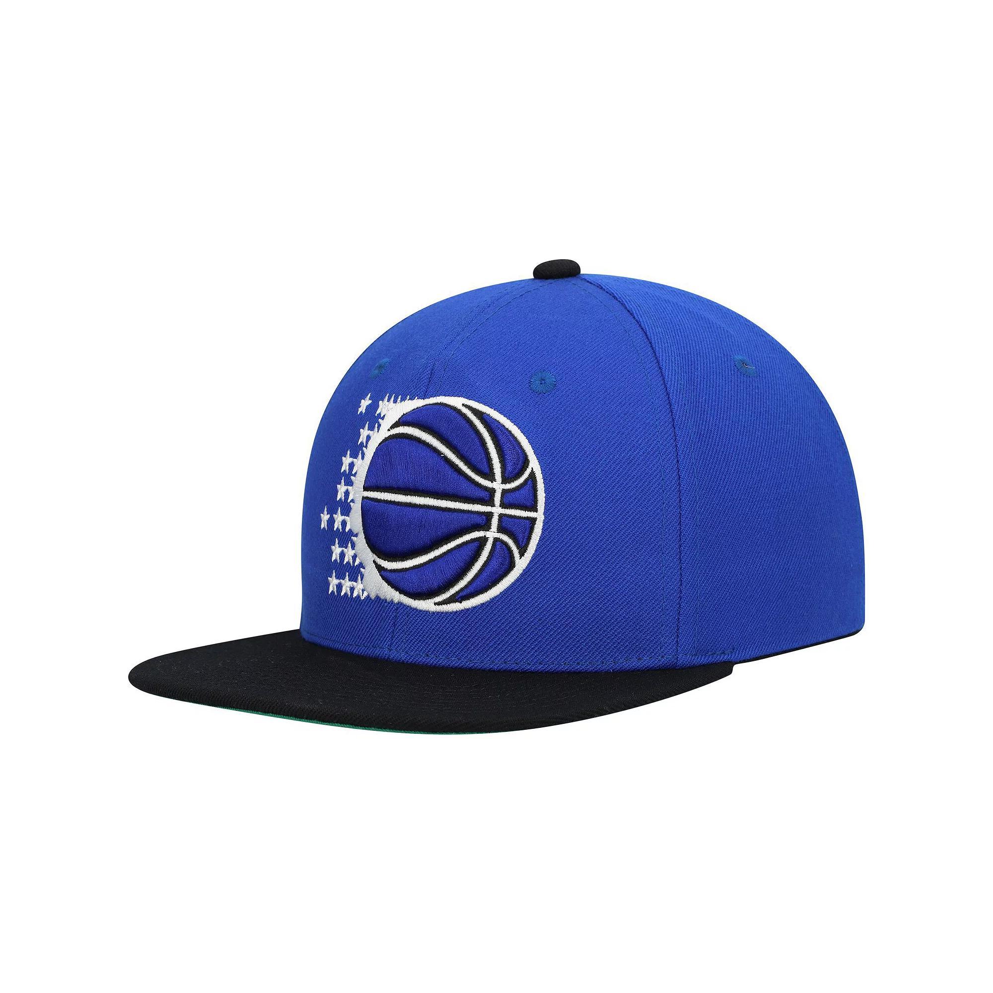 Men's Mitchell & Ness Blue/Black Orlando Magic Hardwood Classics Team Two-Tone 2.0 Snapback Hat, Mag Blue Product Image
