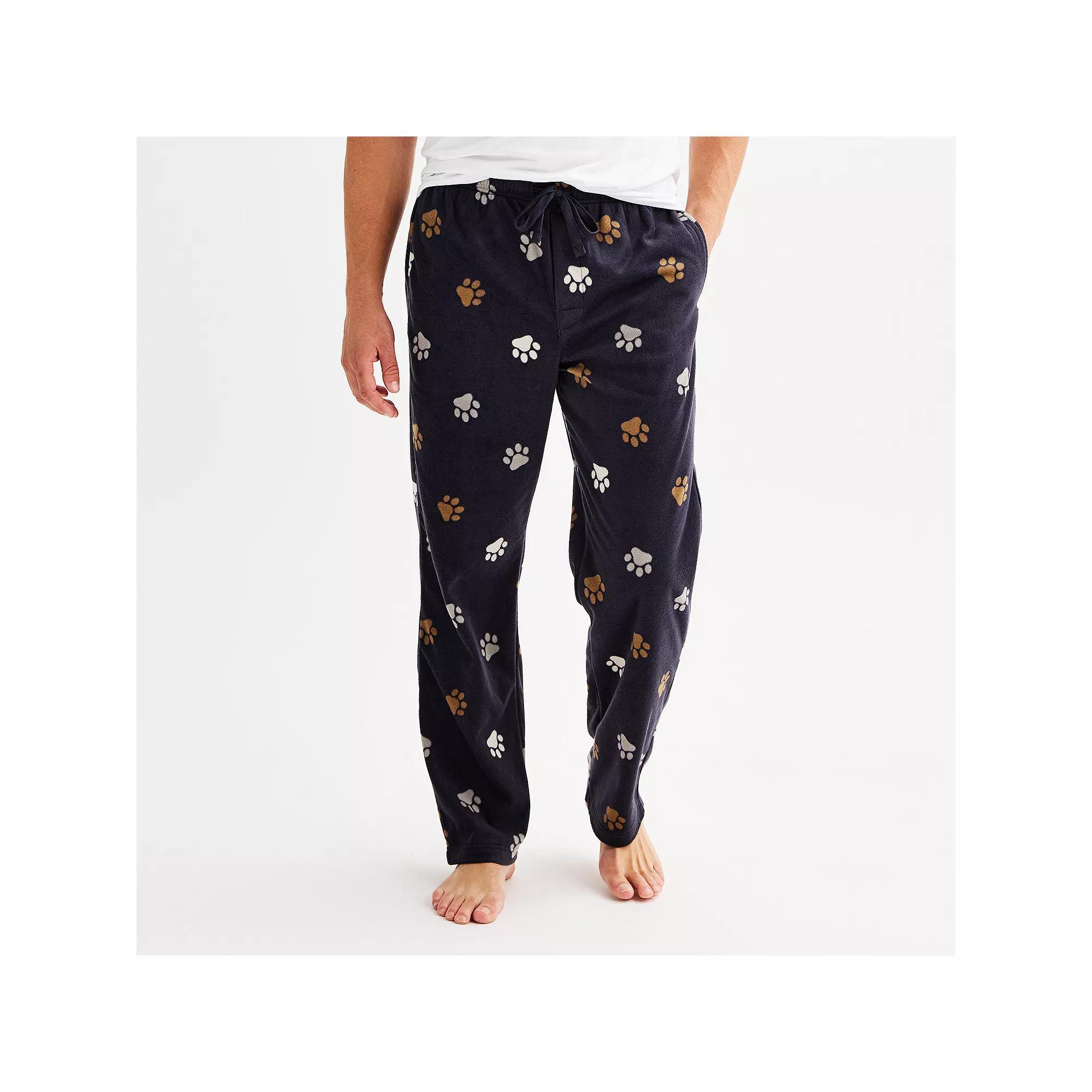 Men's Sonoma Goods For Life® Microfleece Pajama Pants, Size: XL, Snow Mountain Gray Product Image