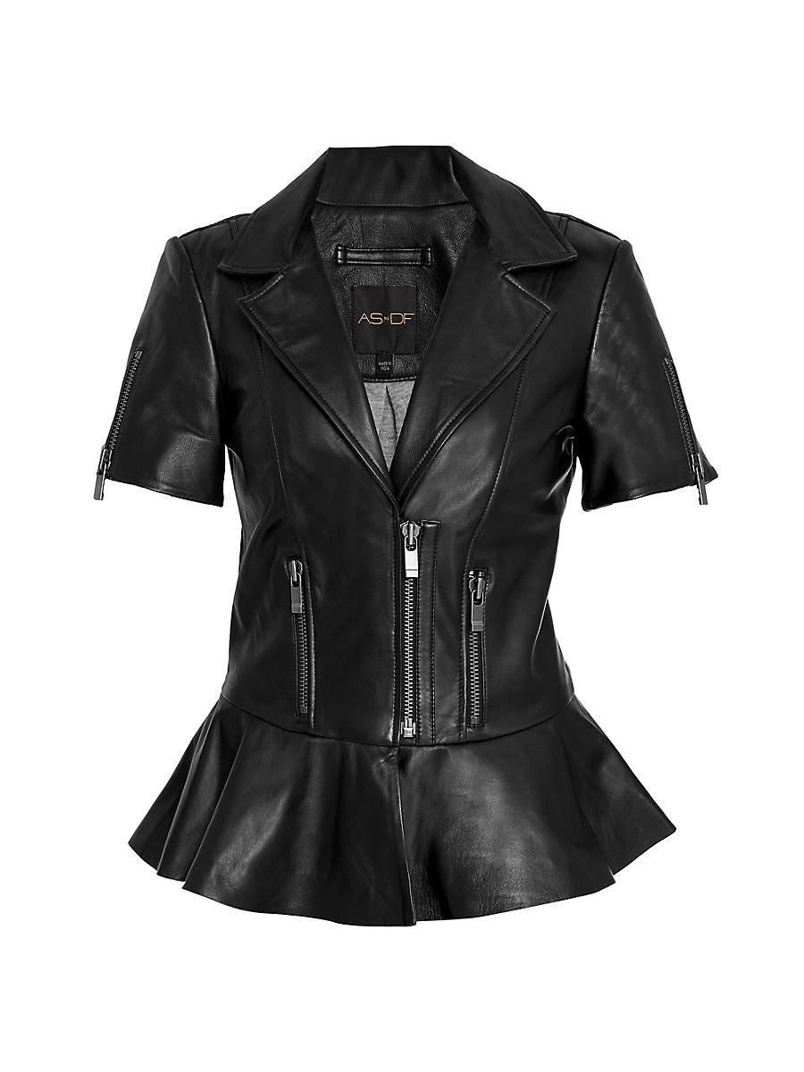 Womens Kat Leather Jacket Product Image