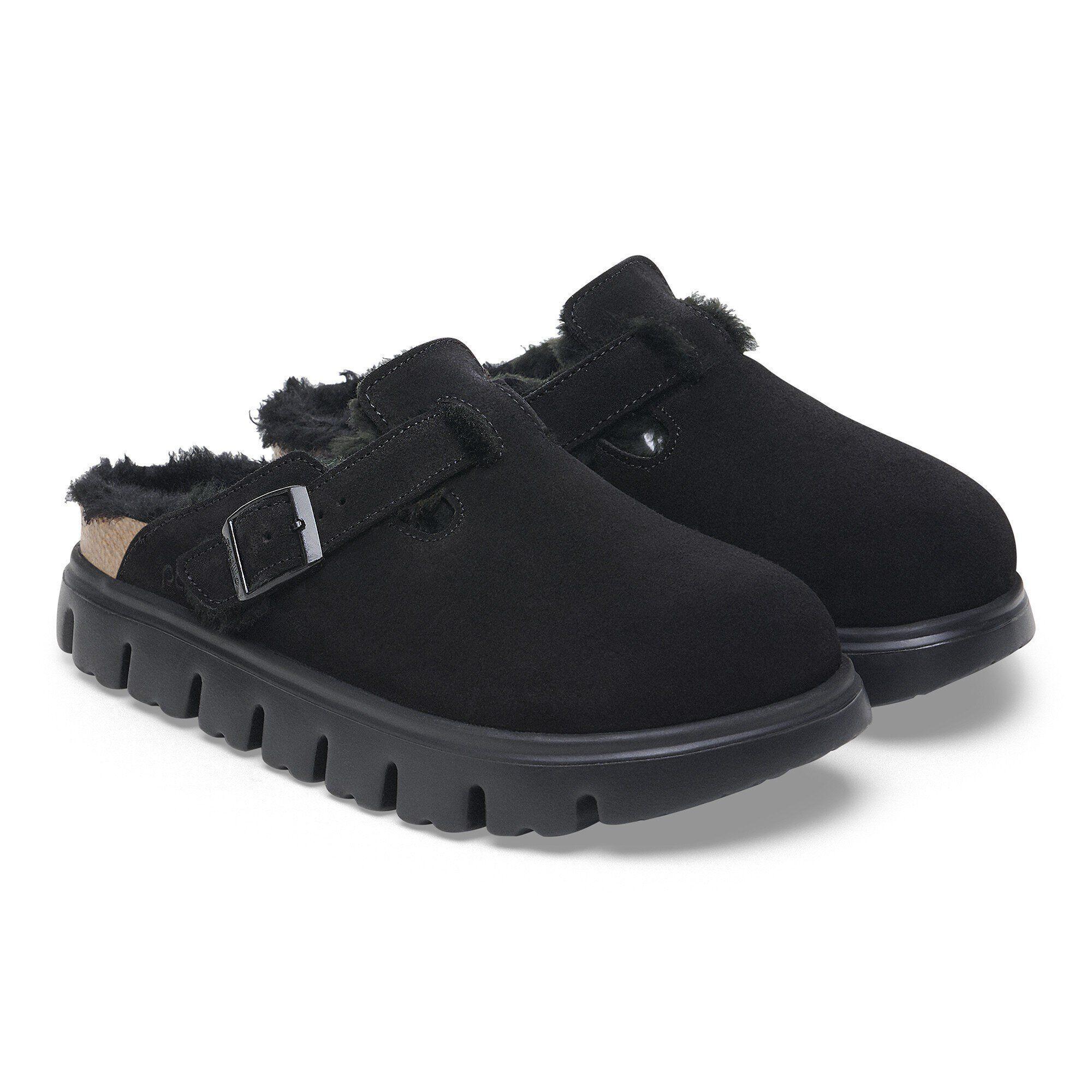 Boston Chunky Shearling Suede Leather-Shearling Black Product Image