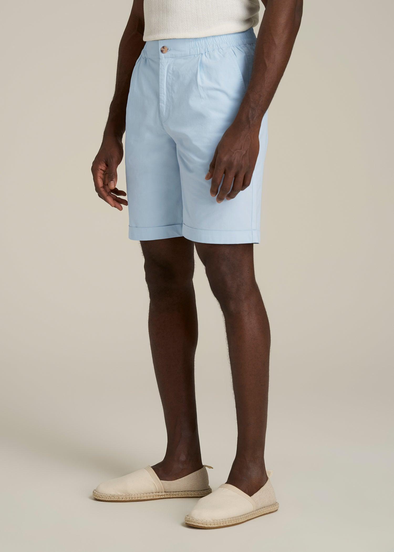 Bermuda Shorts for Tall Men in Ice Blue Product Image